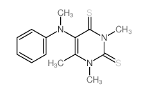 2,4(1H,3H)-Pyrimidinedithione,1,3,6-trimethyl-5-(methylphenylamino)-结构式