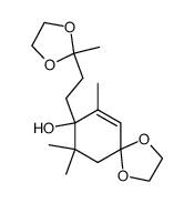 4,4-ethylenedioxy-1-(3,3-ethylenedioxybutyl)-1-hydroxy-2,6,6-trimethyl-2-cyclohexene结构式