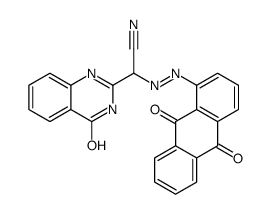 alpha-[(9,10-dihydro-9,10-dioxo-1-anthryl)azo]-1,4-dihydro-4-oxoquinazoline-2-acetonitrile Structure