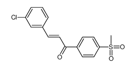 3-(3-chlorophenyl)-1-(4-methylsulfonylphenyl)prop-2-en-1-one结构式