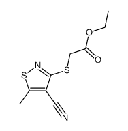 ethyl-2-(4-cyano-5-methylisothiazol-3-ylthio)acetate结构式