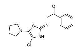 2-[(4-chloro-5-pyrrolidin-1-yl-1,3-thiazol-2-yl)amino]-1-phenylethanone Structure