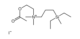 1-Propanaminium, N-(2-(acetyloxy)ethyl)-3-(diethylmethylsilyl)-N,N-dim ethyl-, iodide结构式