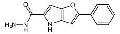 2-phenyl-4H-furo(3,2-b)pyrrole-5-carbohydrazide Structure