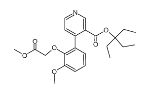 4-(3-Methoxy-2-methoxycarbonylmethoxy-phenyl)-nicotinic acid 1,1-diethyl-propyl ester Structure