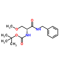 (R)-tert-Butyl 1-(benzylamino)-3-methoxy-1-oxopropan-2-ylcarbamate Structure