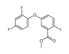 5-(2,4-difluoro-phenoxy)-2-iodo-benzoic acid methyl ester结构式