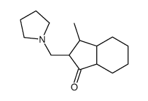 3-methyl-2-(pyrrolidin-1-ylmethyl)-2,3,3a,4,5,6,7,7a-octahydroinden-1-one结构式