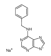 6-Benzylamino-purin, Na-Salz Structure