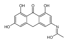 N-(4,5,7-trihydroxy-10-oxo-9H-anthracen-2-yl)acetamide Structure