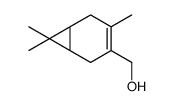 (3,7,7-trimethyl-4-bicyclo[4.1.0]hept-3-enyl)methanol结构式