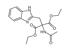 acetylamino-(1H-benzoimidazol-2-ylmethyl)-malonic acid diethyl ester Structure