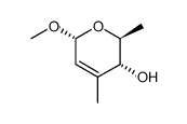 Methyl-2,3,6-tridesoxy-3-C-methyl-α-L-erythro-hex-2-enopyranosid Structure