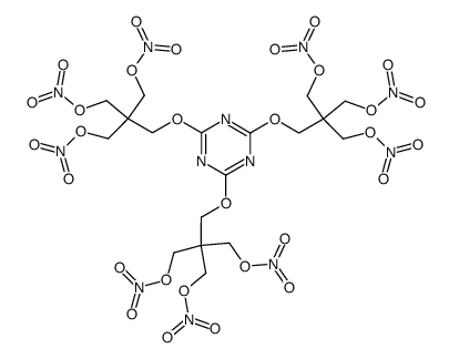 2,4,6-tris-(3-nitrooxy-2,2-bis-nitrooxymethyl-propoxy)-[1,3,5]triazine Structure