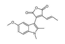 3-(5-methoxy-1,2-dimethyl-1H-indol-3-yl)-4-[(E)-prop-1-enyl]furan-2,5-dione Structure