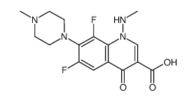 6,8-Difluoro-1,4-dihydro-1-(Methylamino)-7-(4-Methyl-1-piperazinyl)-4-oxo-3-quinolinecarboxylic Acid Sulfate结构式