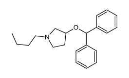 3-(Diphenylmethoxy)-1-butylpyrrolidine Structure