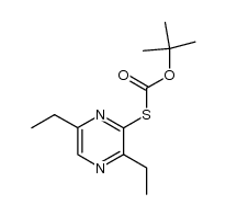 t-butyl S-3,6-diethylpyrazin-2-ylthiolcarbonate Structure