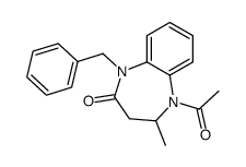 5-acetyl-1-benzyl-4-methyl-3,4-dihydro-1,5-benzodiazepin-2-one结构式