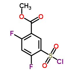 Methyl 5-(chlorosulfonyl)-2,4-difluorobenzoate structure