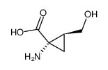 Cyclopropanecarboxylic acid, 1-amino-2-(hydroxymethyl)-, (1R,2R)-rel- (9CI)结构式