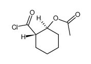 Cyclohexanecarbonyl chloride, 2-(acetyloxy)-, trans- (9CI) structure