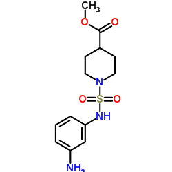 Methyl 1-[(3-aminophenyl)sulfamoyl]-4-piperidinecarboxylate Structure