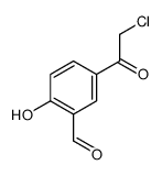 Benzaldehyde, 5-(chloroacetyl)-2-hydroxy- (9CI)结构式