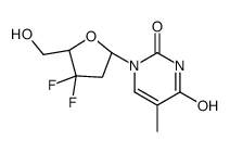 3',3'-difluoro-3'-deoxythymidine structure