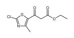 ethyl 3-(2-chloro-4-methylthiazol-5-yl)-3-oxopropanoate结构式