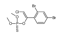 Thiophosphoric acid O-[2-chloro-1-(2,4-dibromophenyl)ethenyl]O,O-dimethyl ester结构式