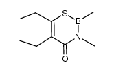 5,6-diethyl-2,3-dimethyl-2,3-dihydro-4H-1,2,3-thiazaborine-4-one结构式