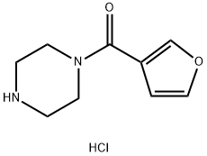 1-(呋喃-3-羰基)哌嗪盐酸结构式