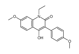 1-ethyl-4-hydroxy-7-methoxy-3-(4-methoxyphenyl)-2(1H)-quinolone Structure