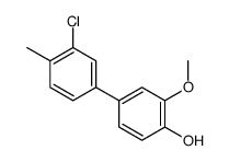 4-(3-chloro-4-methylphenyl)-2-methoxyphenol结构式