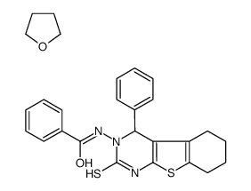 oxolane,N-(4-phenyl-2-sulfanylidene-1,4,5,6,7,8-hexahydro-[1]benzothiolo[2,3-d]pyrimidin-3-yl)benzamide Structure