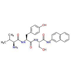 H-Val-Tyr-Ser-βNA hydrochloride salt Structure