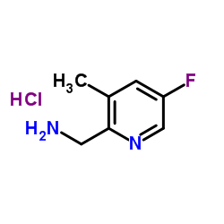 1-(5-Fluoro-3-methyl-2-pyridinyl)methanamine hydrochloride (1:1)结构式