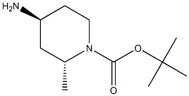 trans-tert-butyl 4-amino-2-methylpiperidine-1-carboxylate structure