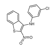 N-(3-chlorophenyl)-2-nitro-1-benzothiophen-3-amine结构式