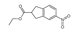 ethyl 5-nitro-2,3-dihydro-1H-indene-2-carboxylate结构式