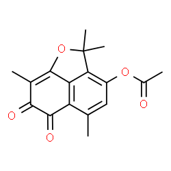 3-Hydroxy-2,2,5,8-tetramethyl-2H-naphtho[1,8-bc]furan-6,7-dione 3-acetate结构式