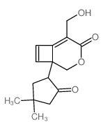 1-(4,4-dimethyl-2-oxo-cyclopentyl)-5-(hydroxymethyl)-3-oxabicyclo[4.2.0]octa-5,7-dien-4-one结构式