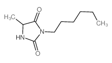 2,4-Imidazolidinedione,3-hexyl-5-methyl-结构式