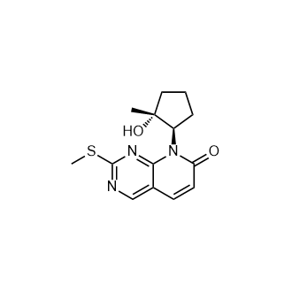 8-((1R,2R)-2-羟基-2-甲基环戊基)-2-(甲硫基)吡啶并[2,3-d]嘧啶-7(8H)-酮图片