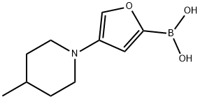 4-(4-Methylpiperidin-1-yl)furan-2-boronic acid Structure