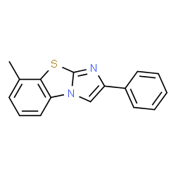 8-METHYL-2-PHENYLIMIDAZO[2,1-B]BENZOTHIAZOLE结构式