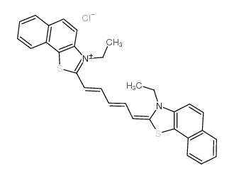 3-ETHYL-2-[5-(3-ETHYL-3H-NAPHTHO[2,1-D]THIAZOL-2-YLIDENE)-PENTA-1,3-DIENYL]-NAPHTHO[2,1-D]THIAZOLIUM CHLORIDE结构式