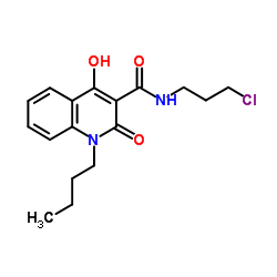 1-Butyl-N-(3-chloropropyl)-4-hydroxy-2-oxo-1,2-dihydro-3-quinolinecarboxamide Structure