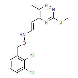 5-(2-([(2,3-DICHLOROBENZYL)OXY]AMINO)VINYL)-6-METHYL-3-(METHYLSULFANYL)-1,2,4-TRIAZINE Structure